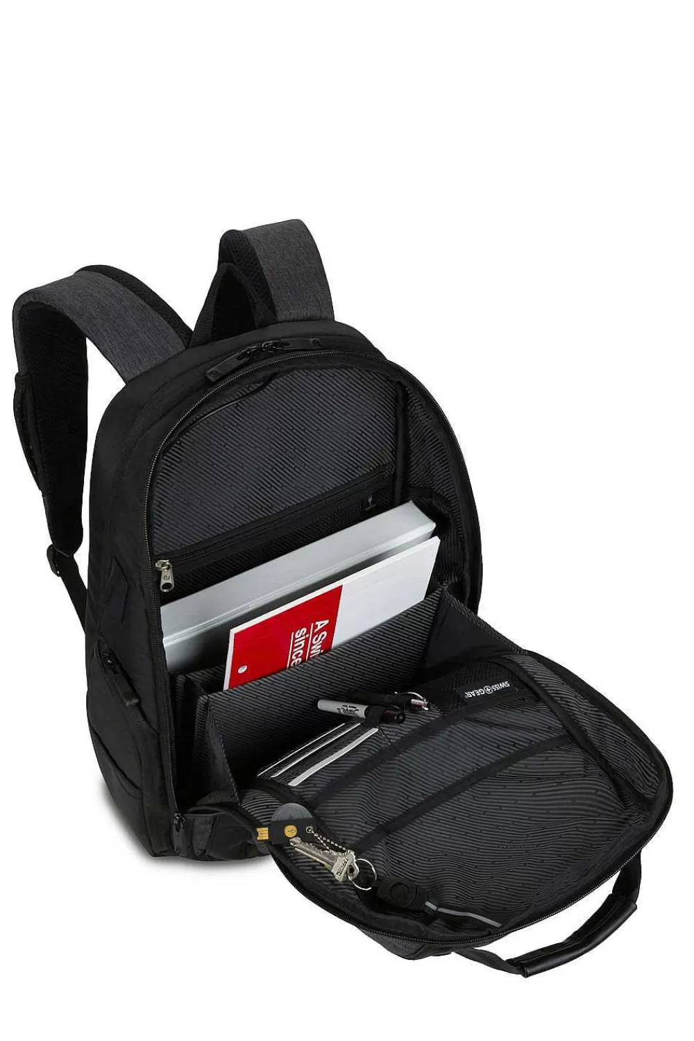 SWISSGEAR 3671 Usb Scansmart Laptop Backpack - Gray Heather/Black> Scansmart Backpacks