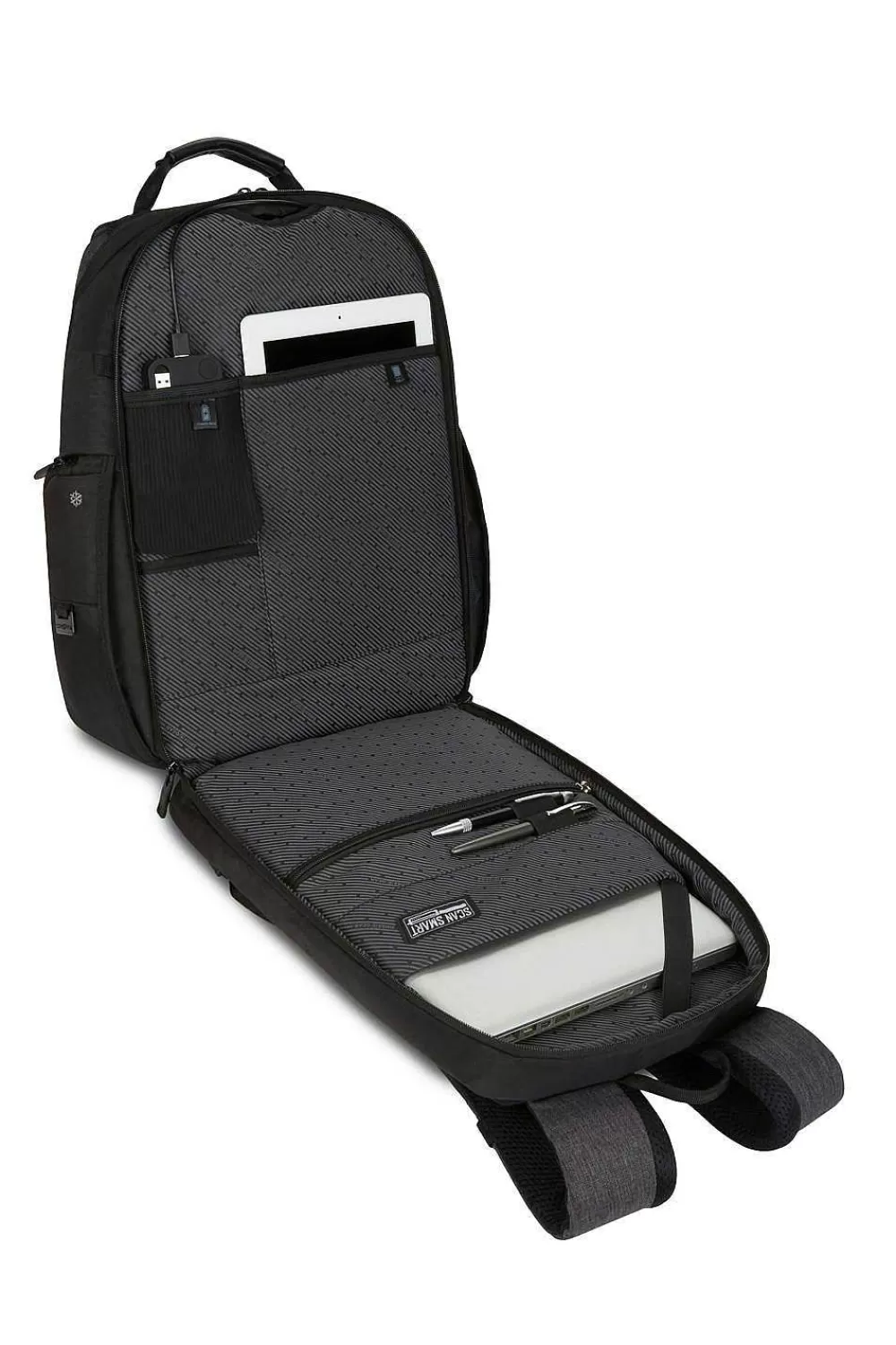 SWISSGEAR 3671 Usb Scansmart Laptop Backpack - Gray Heather/Black> Scansmart Backpacks