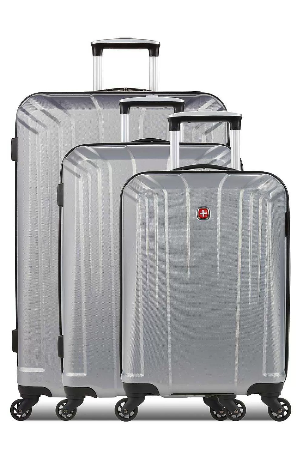 SWISSGEAR 3750 3Pc Hardside Spinner Luggage Set - Silver> New Arrivals