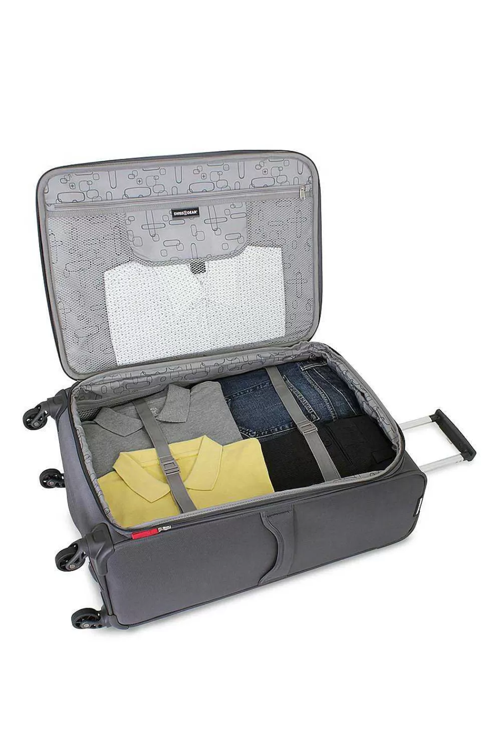 SWISSGEAR 6270 24.5" Expandable Liteweight Spinner Luggage - Pewter> Softside