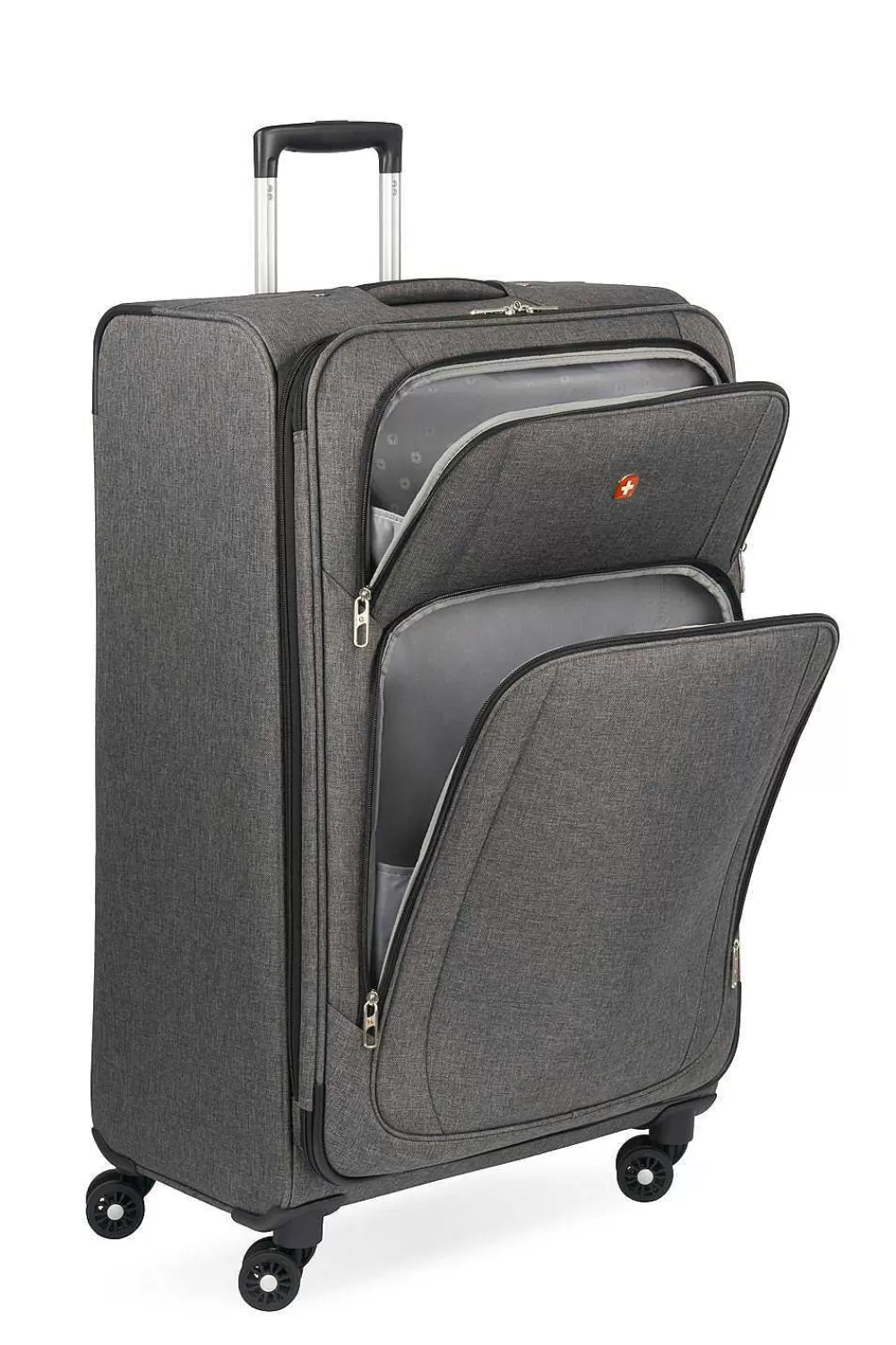 SWISSGEAR 7738 Expandable 3Pc Spinner Luggage Set - Gray Black> Softside