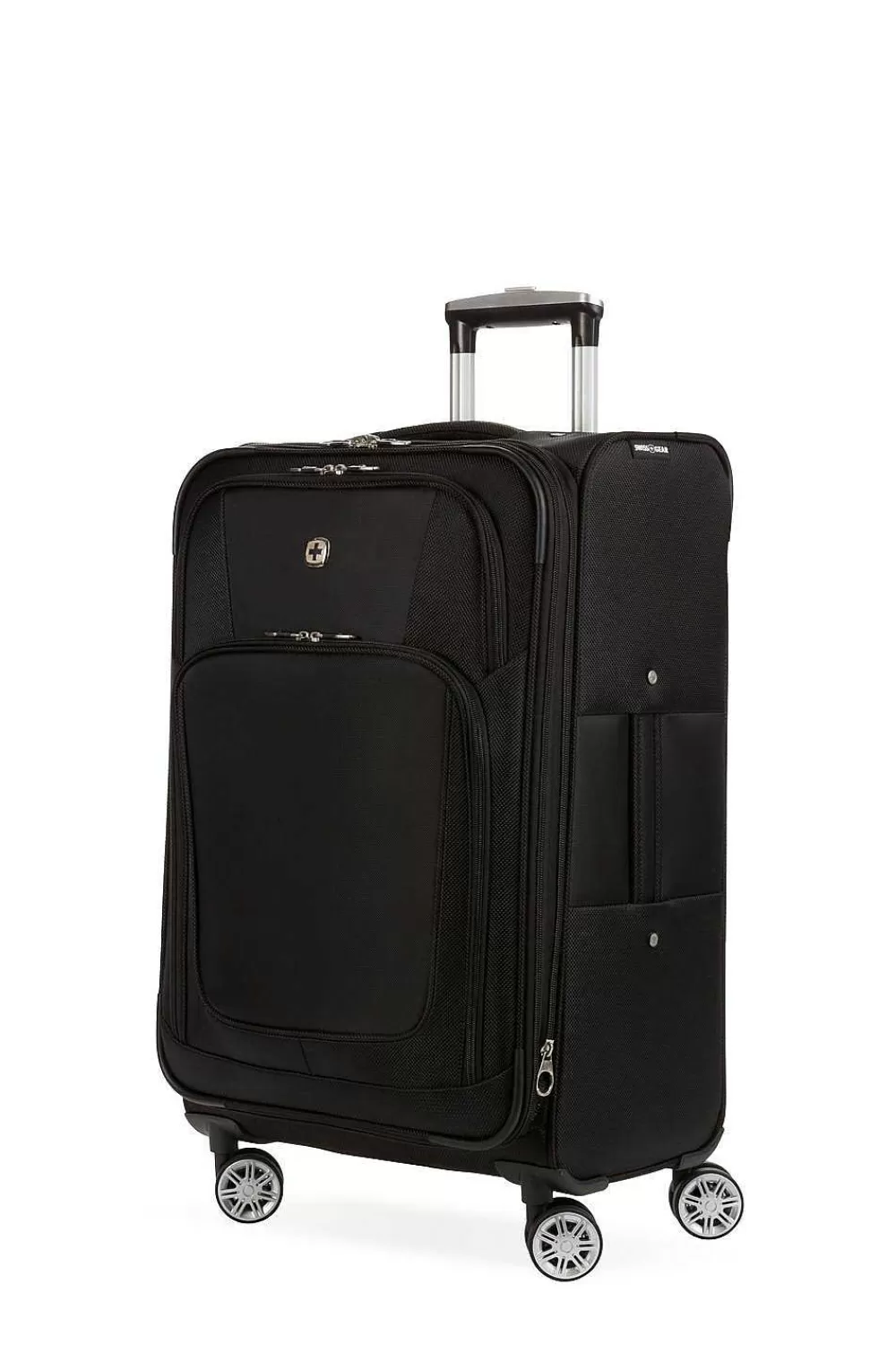 SWISSGEAR 7768 24" Expandable Spinner Luggage - Black> Medium Checked