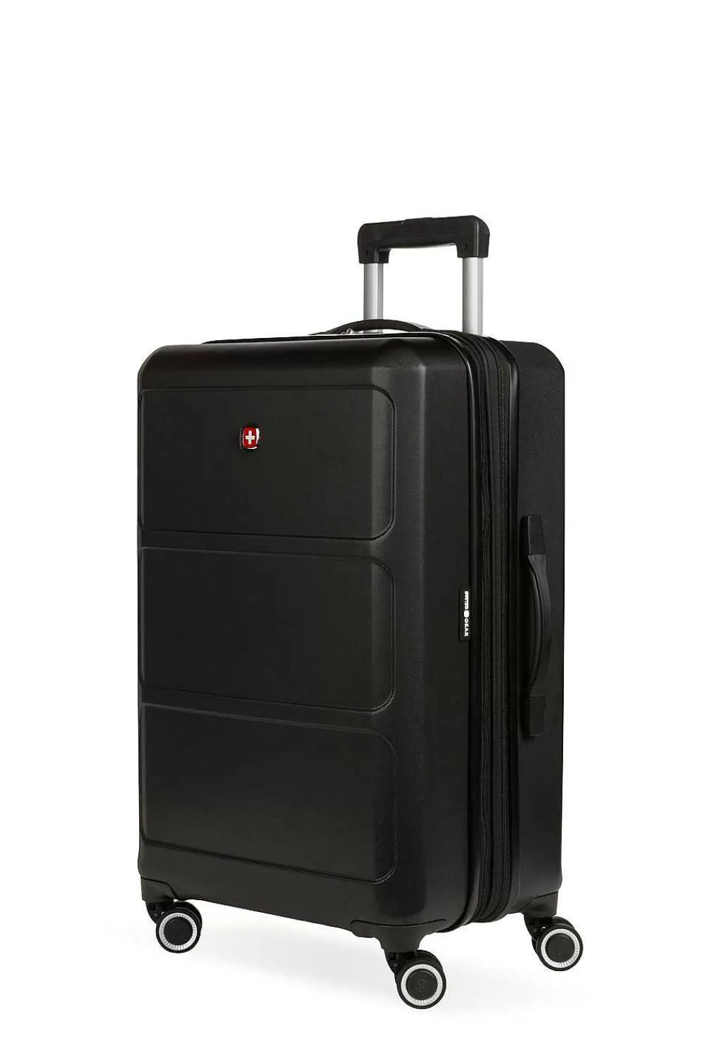 SWISSGEAR 8090 24" Expandable Hardside Spinner Luggage - Black> Medium Checked