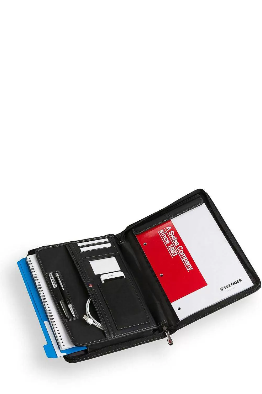 SWISSGEAR Wenger Concept Zippered Padfolio - Black> Padfolios & Card Cases