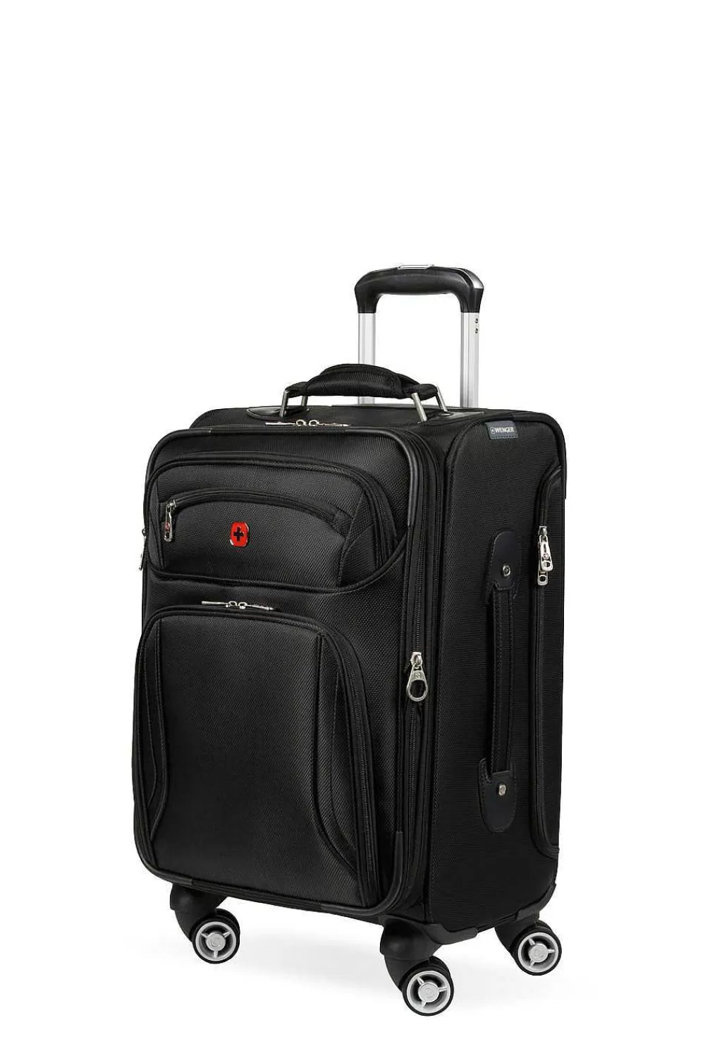 SWISSGEAR Wenger Identity Expandable Laptop Carry On Spinner Luggage - Black> Softside