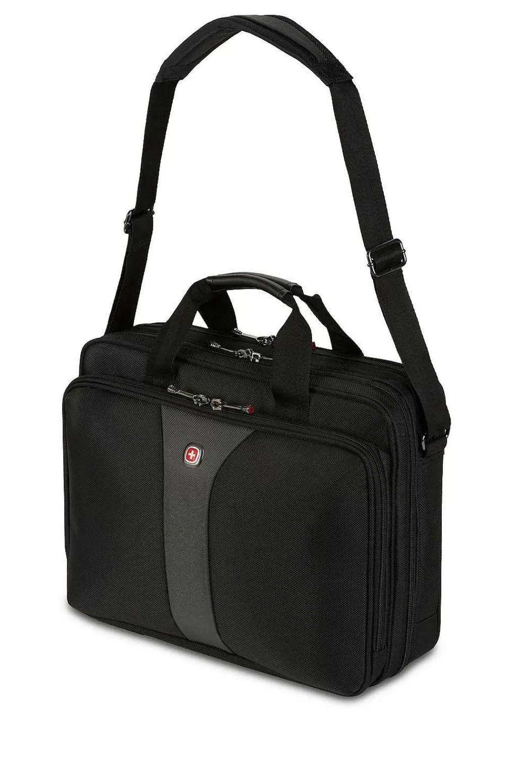 SWISSGEAR Wenger Legacy 16 Inch Double Gusset Computer Case - Black/Gray> Business Cases