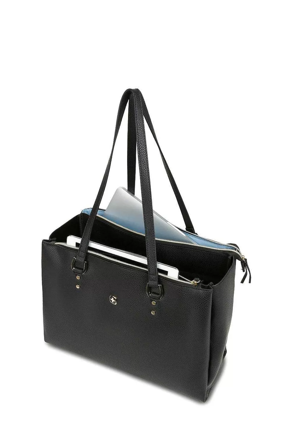 SWISSGEAR Wenger Rosalyn 14 Inch Laptop Tote - Black/Sky Blue> Business Cases